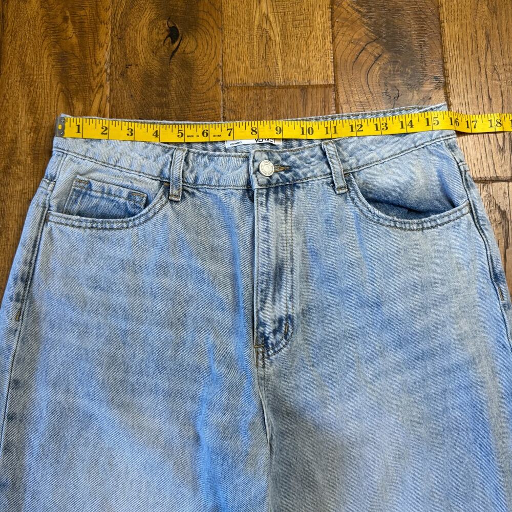 Vervet Light Wash Wide Leg Distressed Denim Jeans V2473 Women's Size 30x33 - Picture 3 of 7